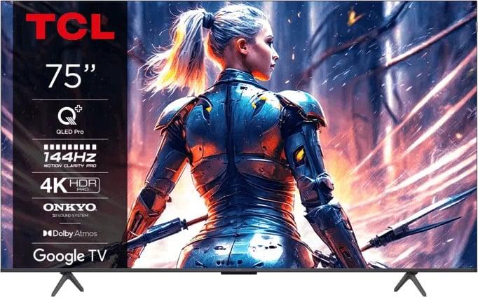 Image du produit TCL TV QLED 4K 144Hz avec Google TV et Game Master Pro 3.0 (75", QLED, 4K)