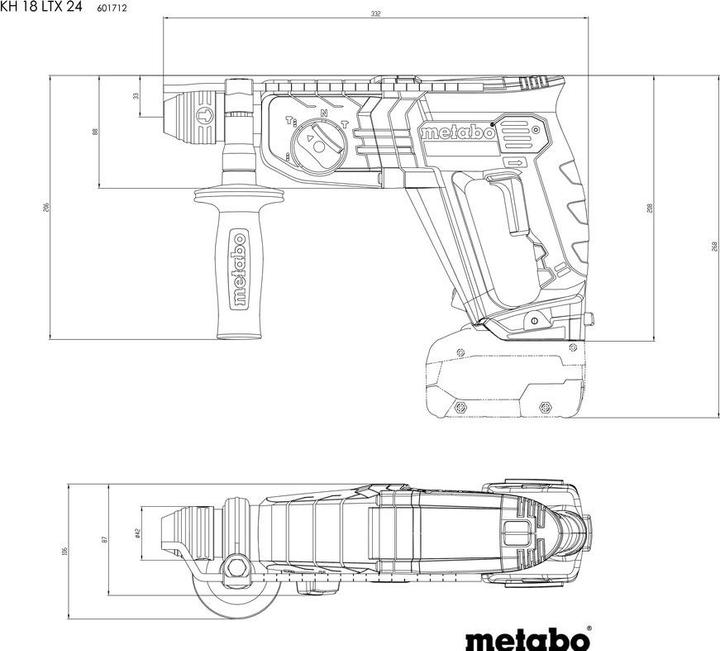 Productafbeelding Metabo KH 18 LTX 24 (Oplaadbare batterij)