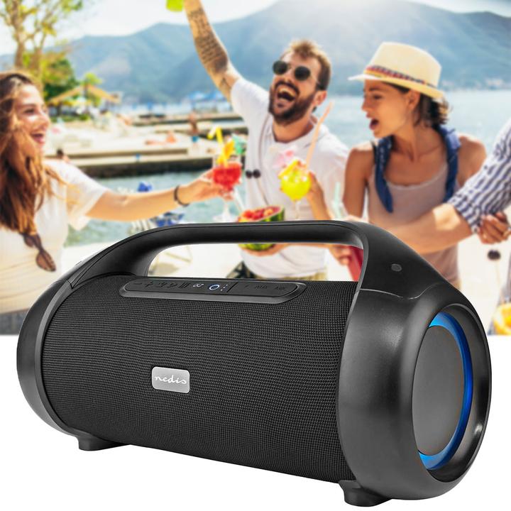 Produktbild Nedis Party Boombox 120W, 9,5h Akku/Bluetooth/ TWS/ RGB (9.50 h, Batteriebetrieb)