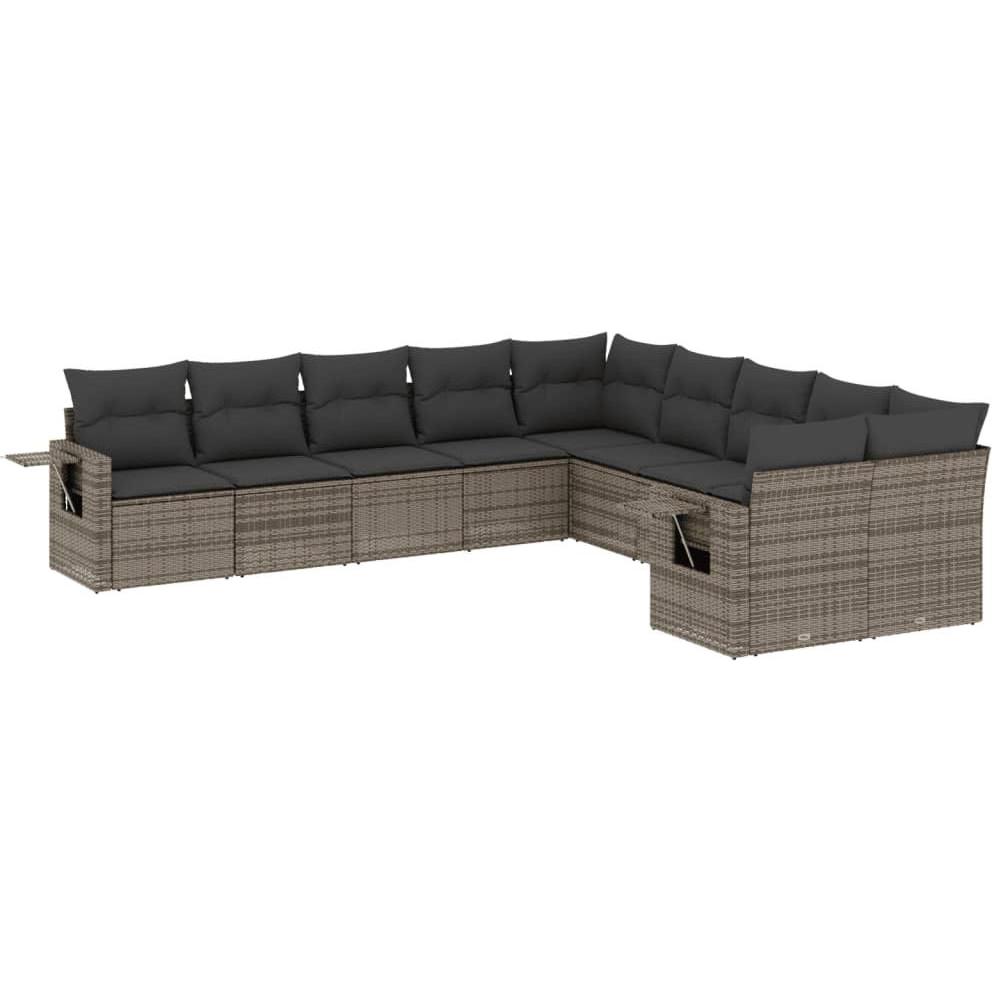 VidaXL, Gartenlounge, 10-tlg. Garten-Lounge-Set mit Kissen