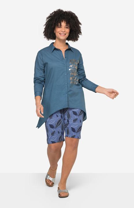 Immagine prodotto Janet & Joyce Hemdbluse, Voile, Seiten-Druck, Langarm, Zipfelsaum (44)
