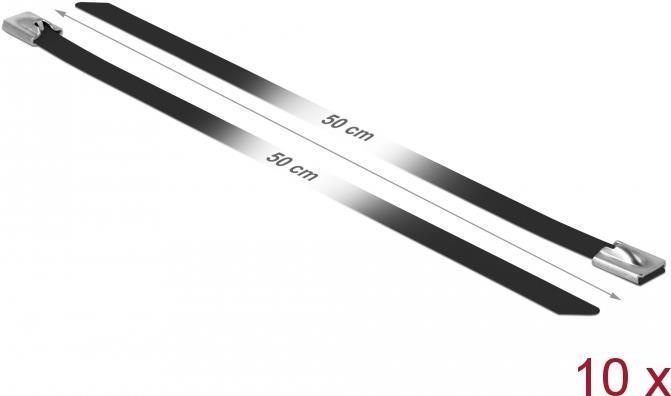 Actual product image Delock Stainless steel cable tie 500x7,9 10pcs. (Metal cable ties, 500 mm, 10 pcs.)
