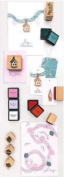 Produktbild Rico Design Stempel Nostalgic Christmas, 6 Stück