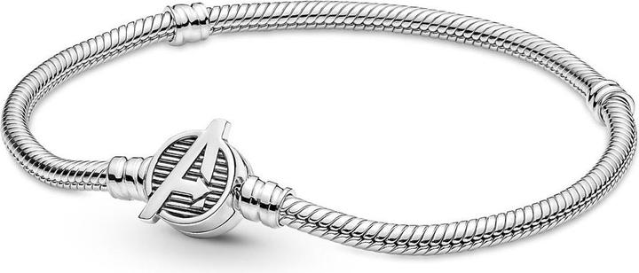 Image du produit Pandora Moments Marvel The Avengers Logo Snake Chain bracelet (18 cm, Argent sterling 925)