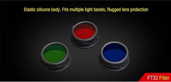 Actual product image Klarus FT32 colour filter for XT32, green