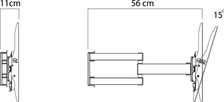 Actual product image VCM Morgenthaler WS200 TV wall mount 61.0 cm (24" 127.0 cm (50" Tiltable+S (Wall, 70", 25 kg)