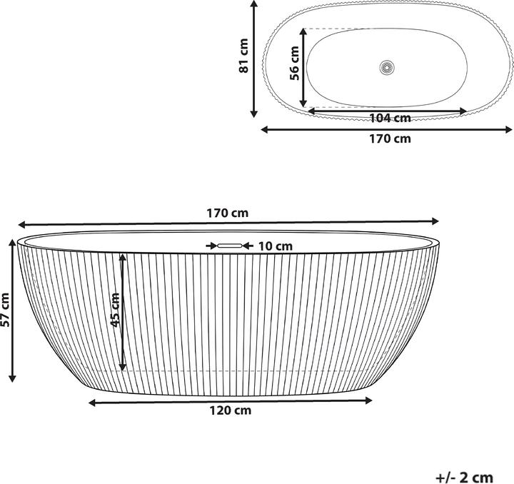 Produktbild Beliani Jutai (280 l, 170 cm, 81 cm)