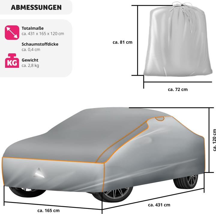 Image du produit tectake Bâche de voiture anti-grêle