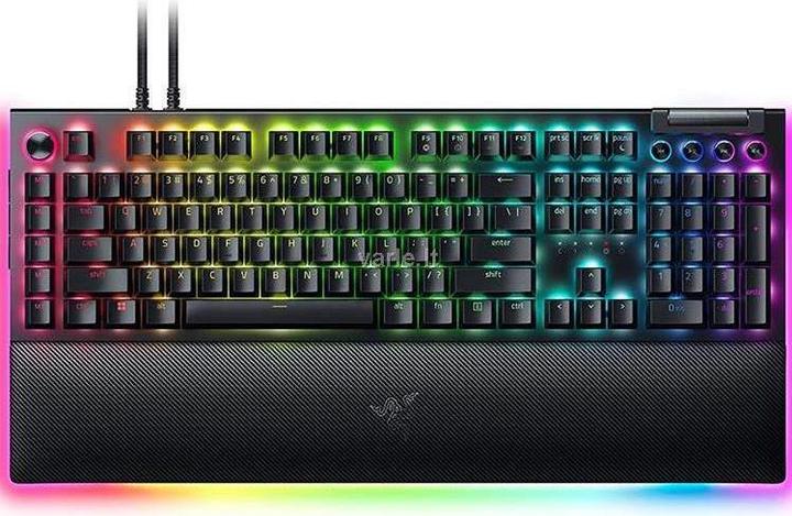 Actual product image Razer BlackWidow V4 Pro Mechanical Gaming Keyboard, Yellow Switch, US Layout, Wired, Black (Eng. Int., Cable)