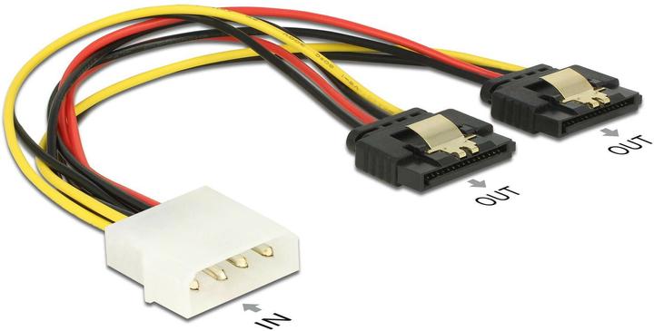 Delock Molex Stecker - 2x SATA Stromadapter (20 cm)