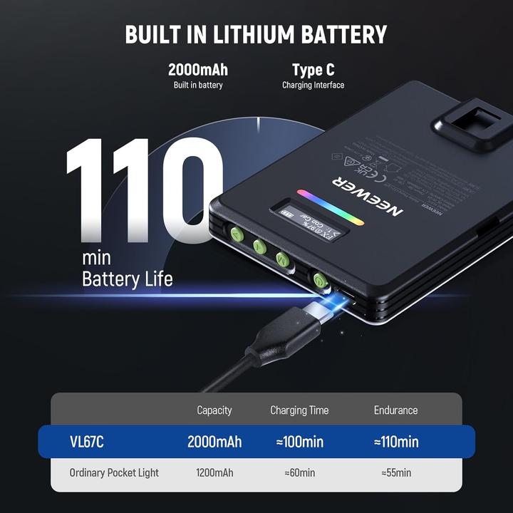 Productafbeelding Neewer Selfie lamp VL67C (Videolicht)