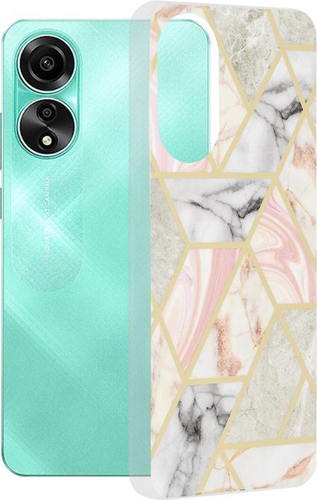 Actual product image Techsuit - Marble Series - Oppo A78 4G - Pink Hex (Oppo A78)