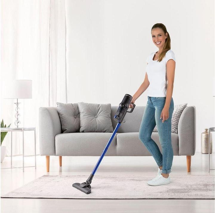 Actual product image CleanMaxx Akku-Hand- und Stielsauger Blau/Grau