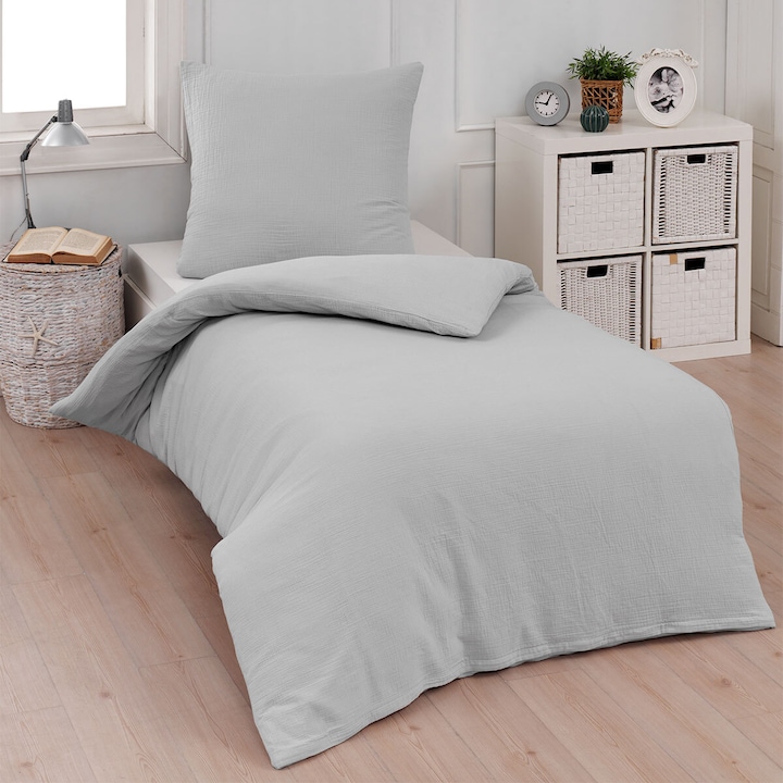 Image du produit Traumschlaf Mousseline unie (Housse de couette, 80 x 80 cm, 240 x 220 cm)