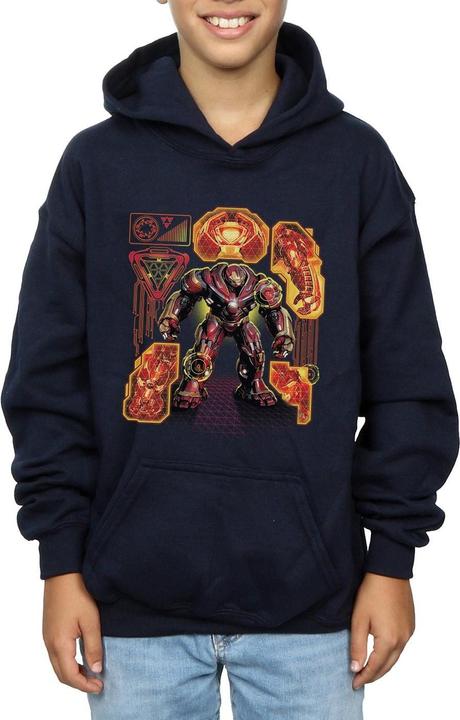 Image du produit - Sweat à capuche AVENGERS INFINITY WAR HULKBUSTER BLUEPRINT - Garçon (152, 158)