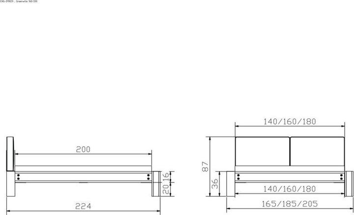 Actual product image Hasena Greenville (180 x 200 cm)