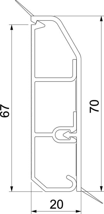 Image du produit OBO Bettermann Canal de plinthe SL-L Set 20x70 6132215 (2000 mm)