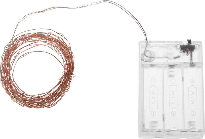 Immagine prodotto Casativo Microfavole a LED per interni ed esterni, 100 LED bianchi caldi, funzionamento a batteria, 10 m (10 m)