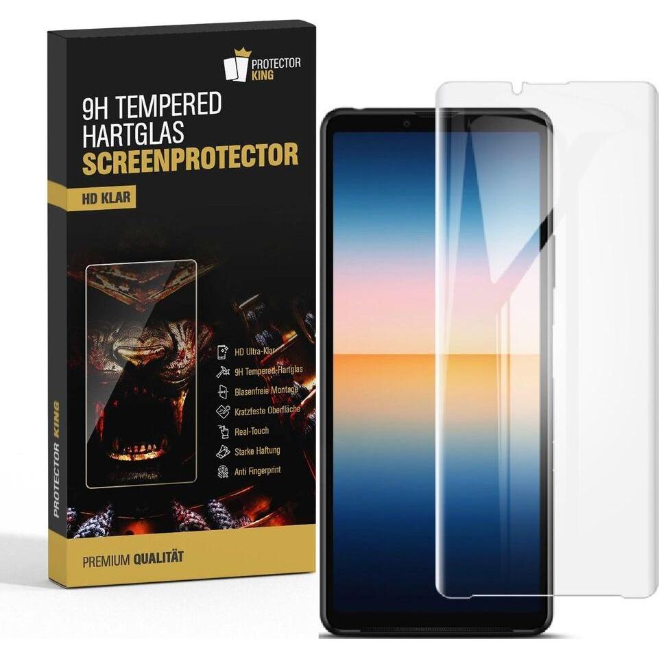 Protectorking 3x echtes Tempered 9H Panzerhartglas 3D KLAR (3 Stück, Sony Xperia 10 III), Smartphone Schutzfolie, Transp...