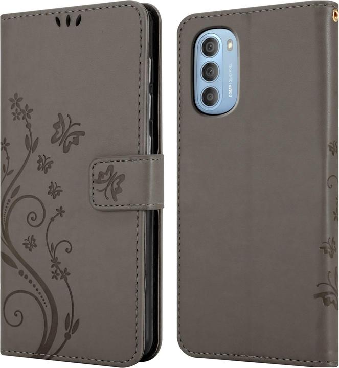 Produktbild Cadorabo Flower Book Hülle (Motorola Moto G51 5G)
