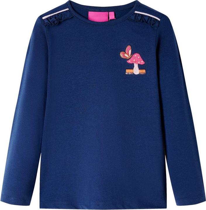 Produktbild VidaXL Kinder-Langarmshirt Marineblau 140,Material: 95 % Baumwolle (140)