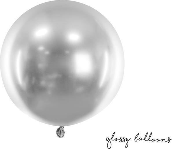 Produktbild Partydeco Rundballon Silber glänzend (1 x)