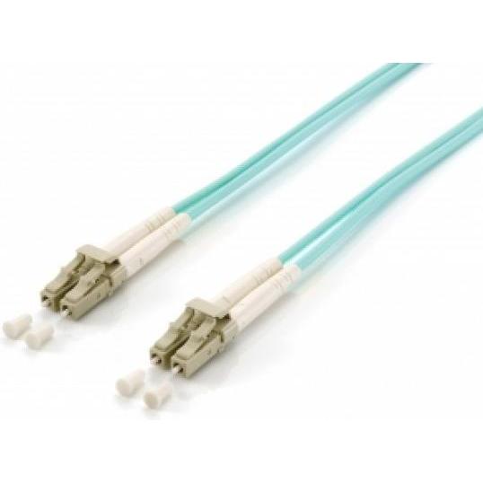 equip LWL Patchkabel LC->LC Multimode Duplex OM3 turq (CAT8.2, 10 m), Netzwerkkabel