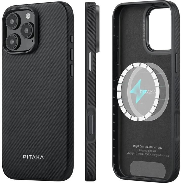 Actual product image Pitaka Military-Grade Protective Case Black/Grey Twill - iPhone 16 Pro (Apple iPhone 16 Pro)