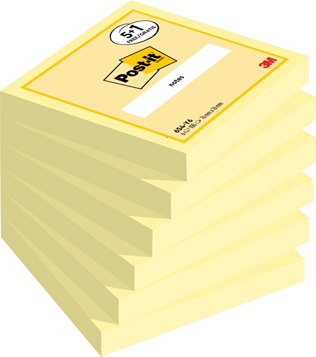 Produktbild Post-it Haftnotzien 5 + 1 (76 x 76 mm)