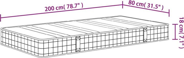 Produktbild vidaXL Bonnell-Federkern-Matratze (80 x 200 cm)