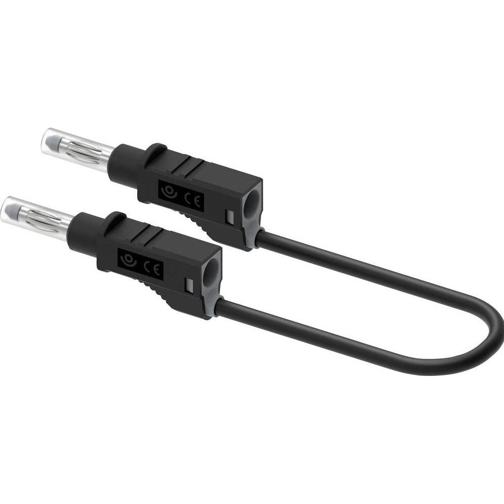 Electro PJP, Linea di misura, 2211/600V-CD1-100N Messleitung Bananenstecker 100 cm Schwarz 1 St.