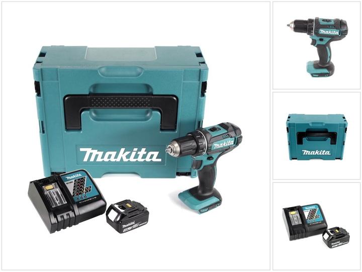 Actual product image Makita DDF 482 RF1J cordless drill driver 18V 62Nm in Makpac + 1x 3,0 Ah battery + charger