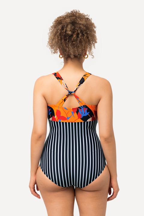 Immagine prodotto Ulla Popken Costume da bagno con foglie, coppe morbide ed effetto scollo a prendisole (60)