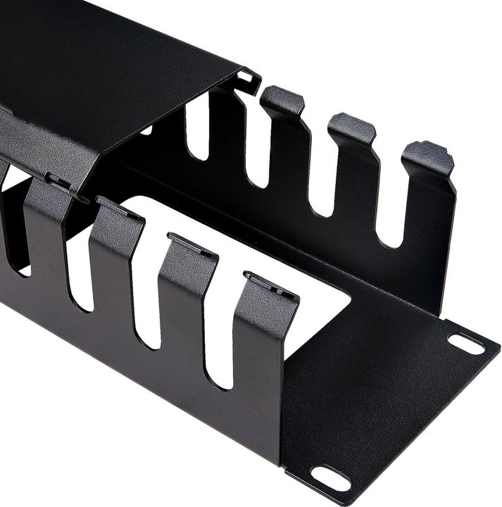 Produktbild StarTech com 2U Horizontal Finger Duct Rack Cable Management Panel with Cover, Cable management pane