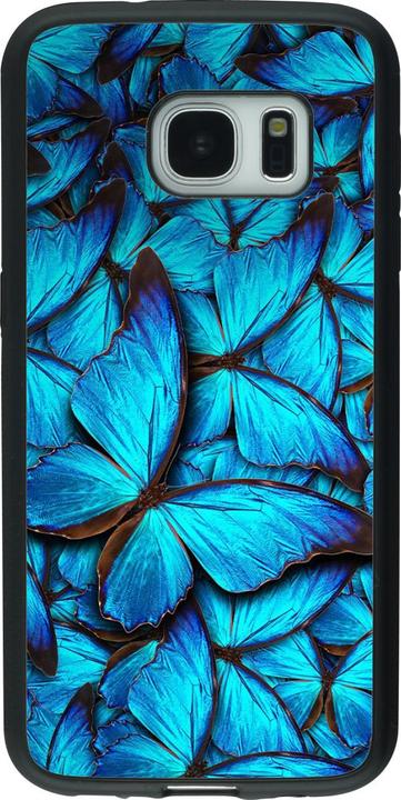 Actual product image PhoneLook Coque Silicone rigide noir Papillon (Samsung Galaxy S7)