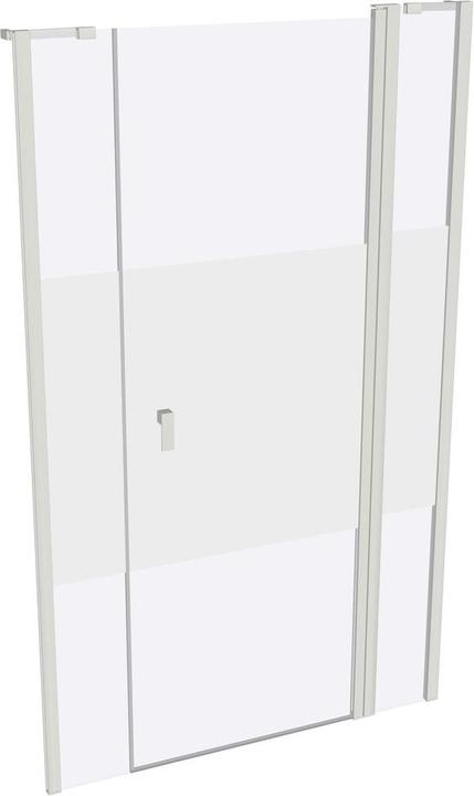 Actual product image Hüppe Design pure 4-corner swing door with fixed segment and side panel in niche, width:120cm height:200cm (211 cm, 120 cm, 200 cm)