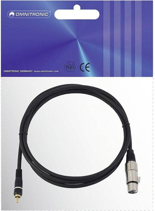 Produktbild Omnitronic Adapterkabel Cinch/XLR(F) 2m sw (2 m, XLR)