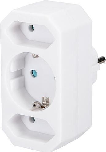 Actual product image EGB Schuko-Euro adapter white (3 x)