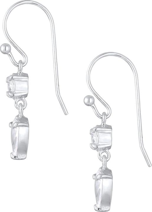 Produktbild Elli Ohrringe Tropfen Solitär Zirkonia 925 Silber (Zirkonia, Gummiband, 925er Sterling Silber)