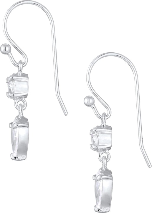 Produktbild Elli Ohrringe Tropfen Solitär Zirkonia 925 Silber (925er Sterling Silber, Zirkonia, Gummiband)