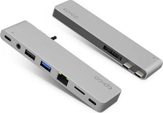 Produktbild Epico PRO HUB III (Magsafe compatible) - silver (USB-C, 8 Ports)