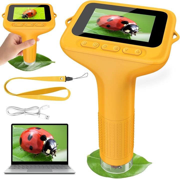 PlayDen Digitales Kindermikroskop mit LCD-Bildschirm