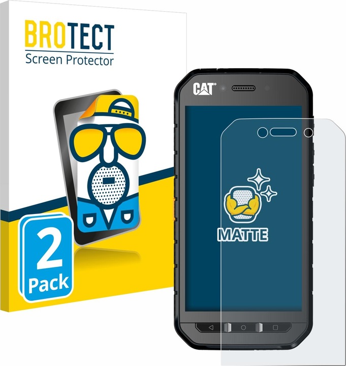 Actual product image BROTECT Anti-glare screen protector matt (2 Piece, CAT S41)