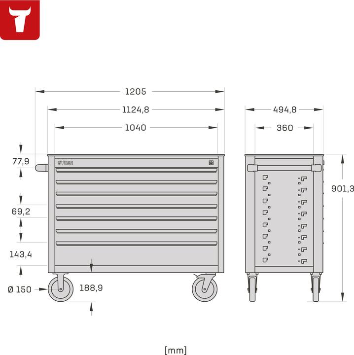 Nutritional values and ingredients Stier Servante d'atelier XXL vide (10 x)
