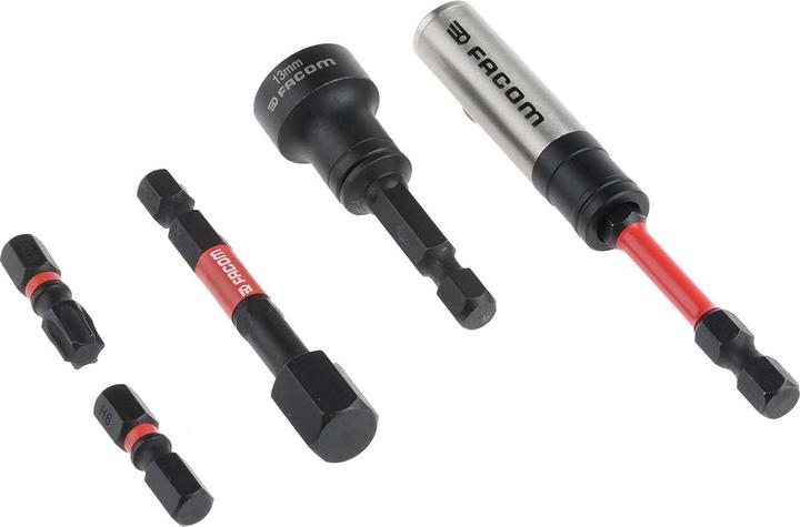 Immagine prodotto Facom Set di punte esagonali, Phillips, Pozidriv, a fessura e Torx resistenti agli urti, 30 pezzi