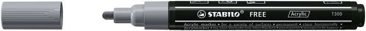 Actual product image STABILO Acrylic marker - FREE Acrylic - T300 bullet tip 2-3mm - single pen - dark grey (Dark grey, 3 mm, 1 x)