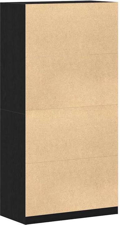 Actual product image vidaXL Wardrobe in black and oak, 100x50x200 cm, made of engineered wood (100 x 50 x 200 cm)