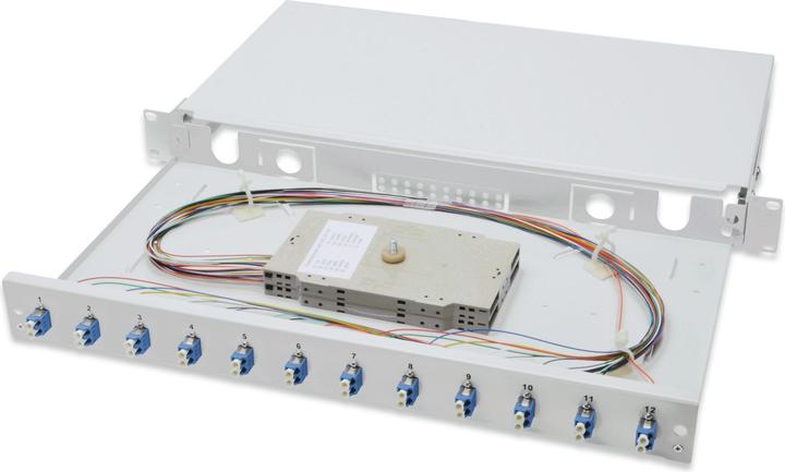 Digitus LWL Spleissbox, bestückt, LC, OS2