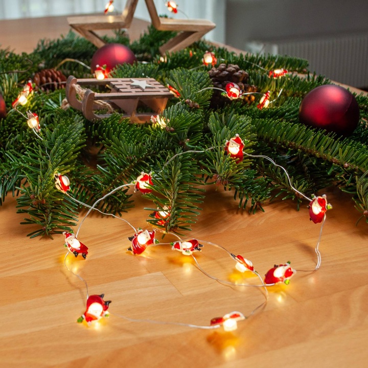 Produktbild Lindby Motje LED-Lichterkette, Weihnachtsmann (3.20 m)