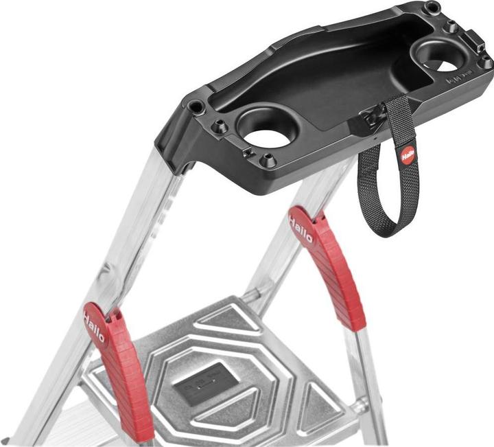 Produktbild Hailo L80 ComfortLine, Alu-Sicherheits-Stehleiter, 4 Stufen (Stehleiter, 150 cm)